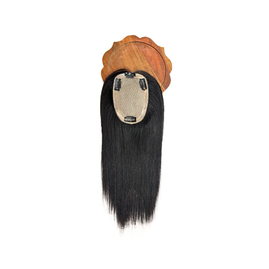 Premium 4"x5.5" | Silk Base Hair Topper | 100% Human Hair Extension