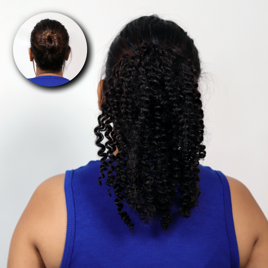 Curly Hair Clip-In Bun