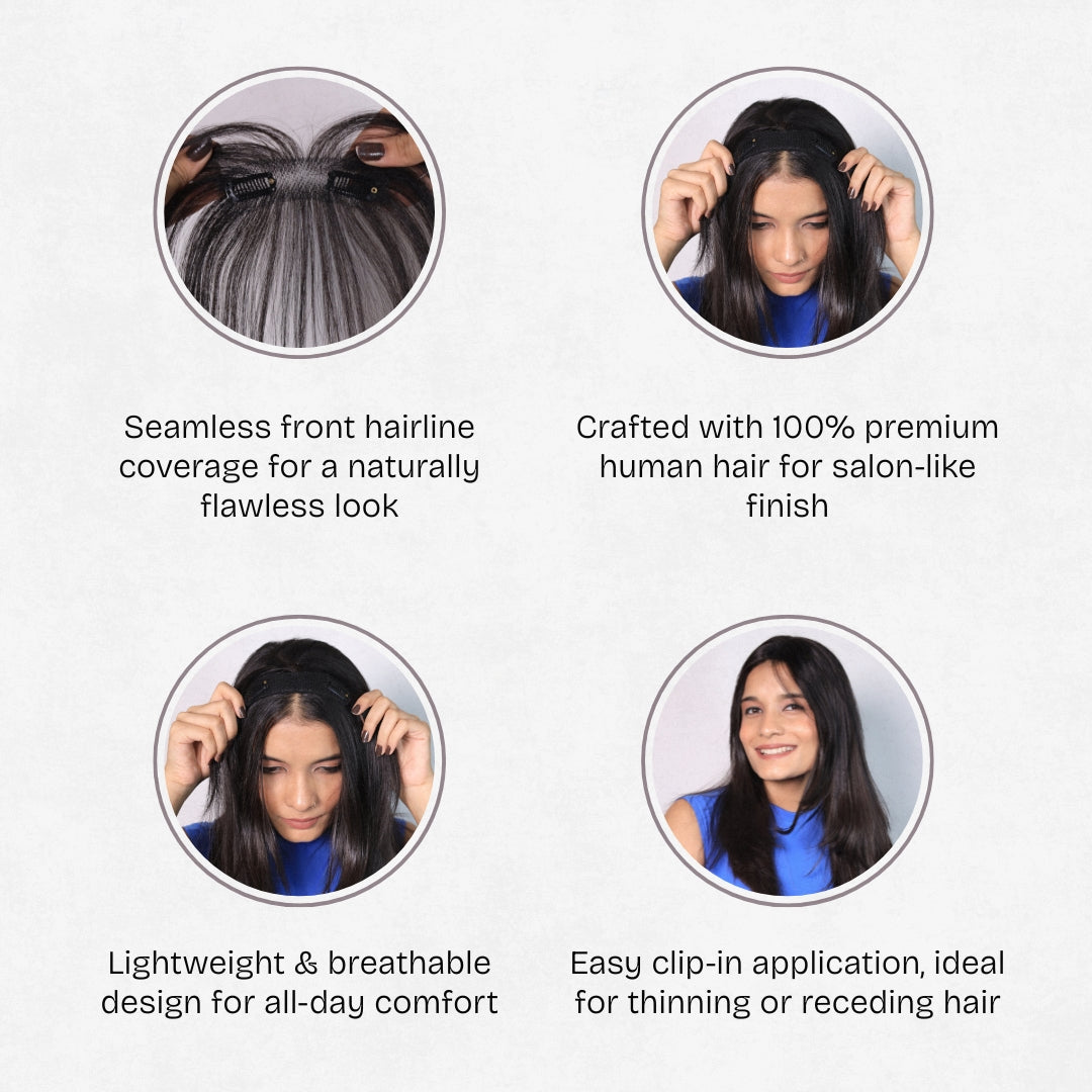 Front Hairline Topper for Women | 100% Human Hair