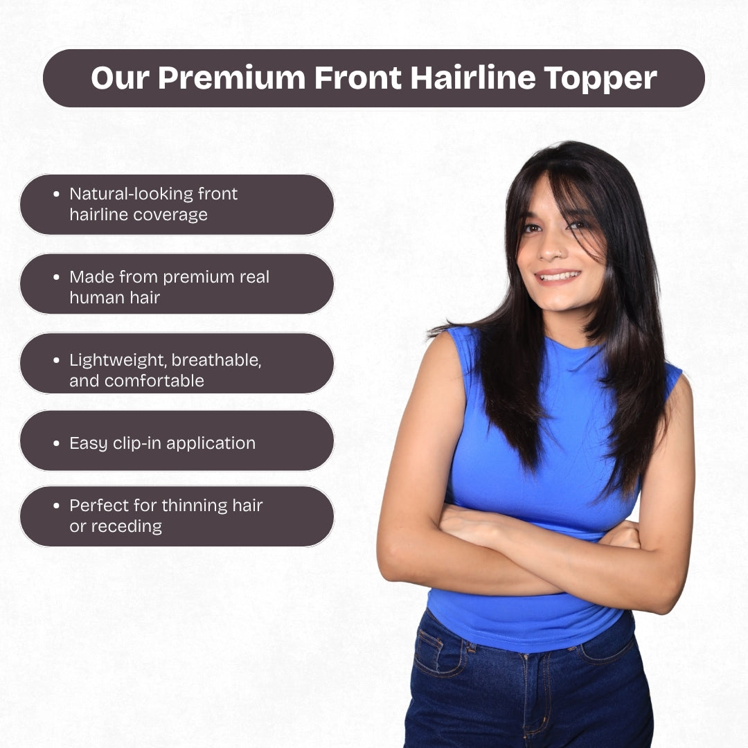 Front Hairline Topper for Women | 100% Human Hair