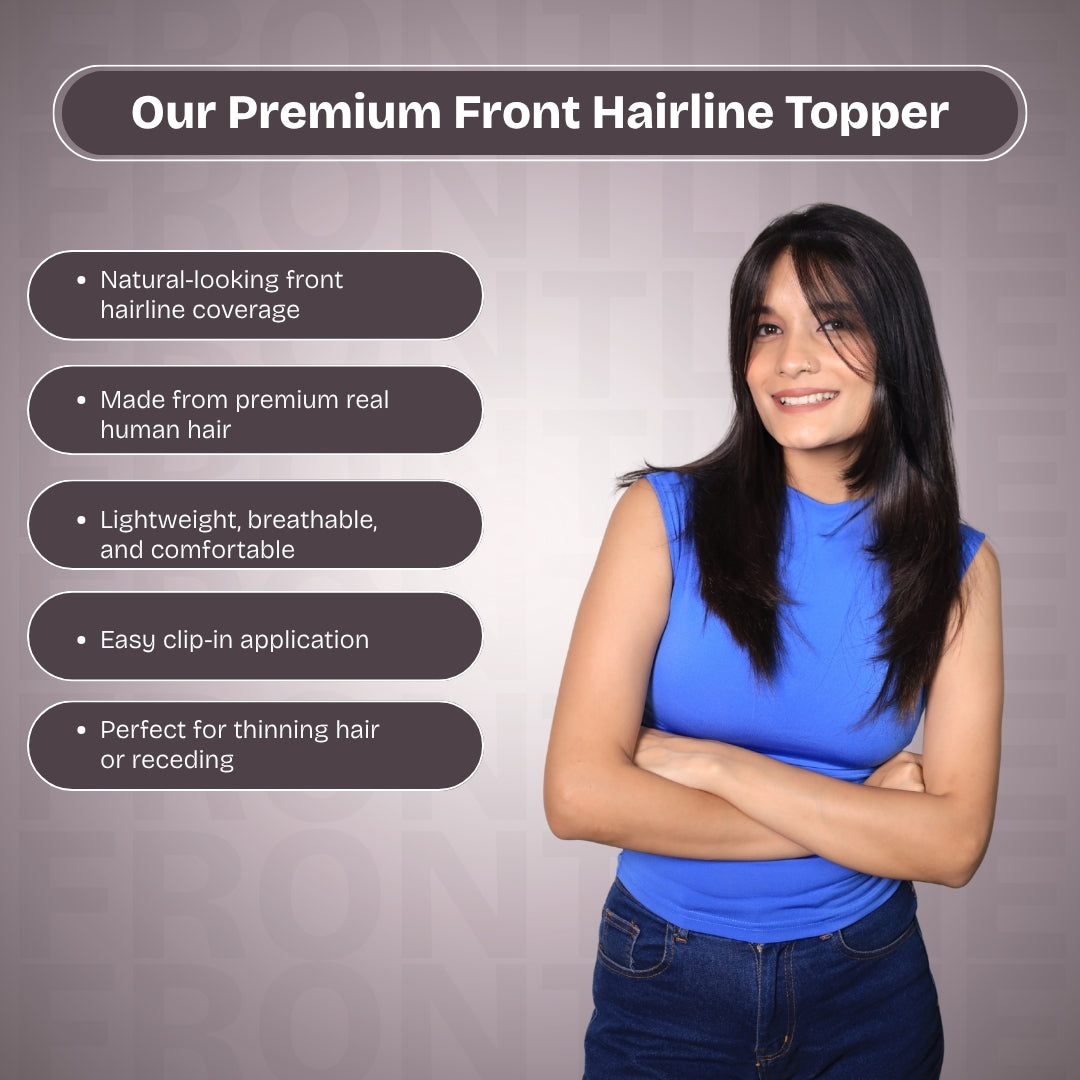 Front Hairline Topper  | 100% Real Human Hair