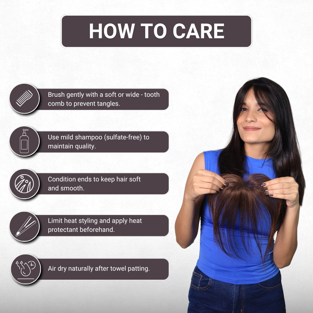 Front Hairline Topper for Women | 100% Human Hair
