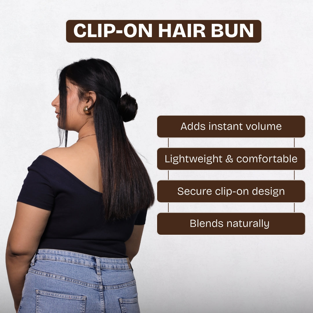 Clip-on Hair Bun | 100% Real Human Hair