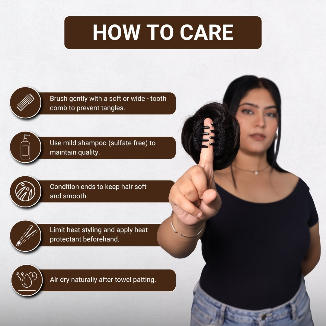 Clip-on Hair Bun | 100% Real Human Hair