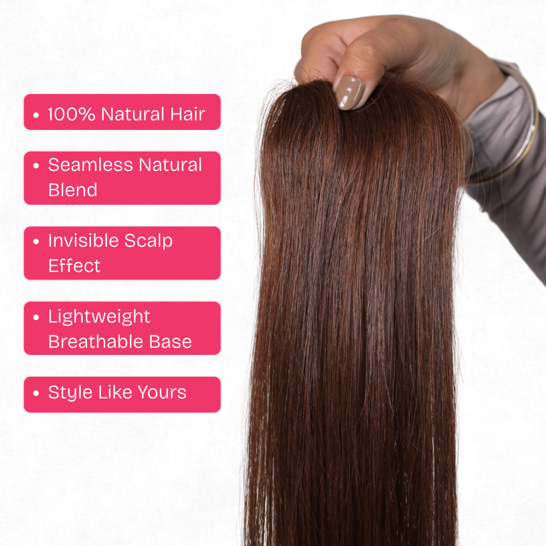 Invisible Wide Patch | 100% Real Human Hair
