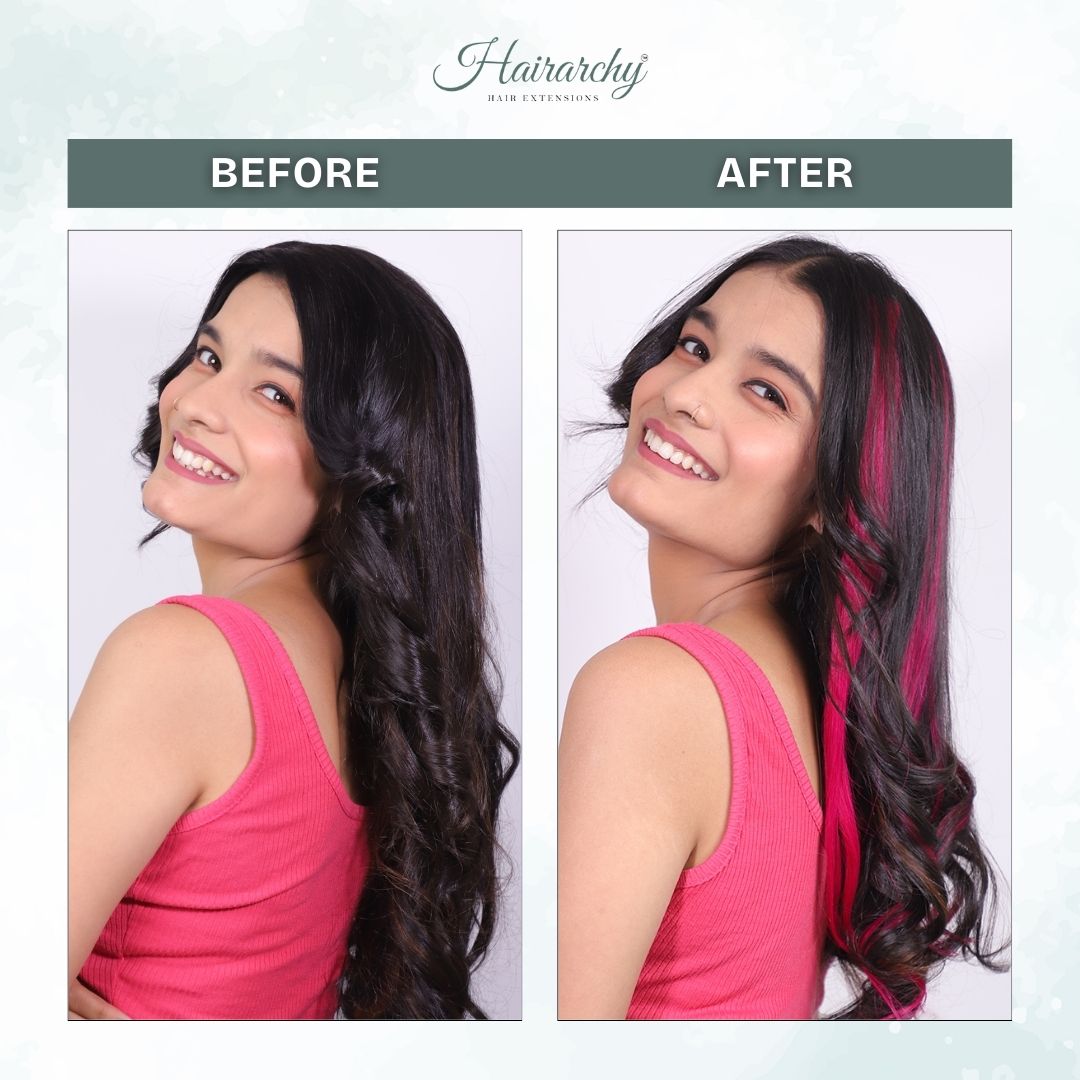Pink Colored Streaks