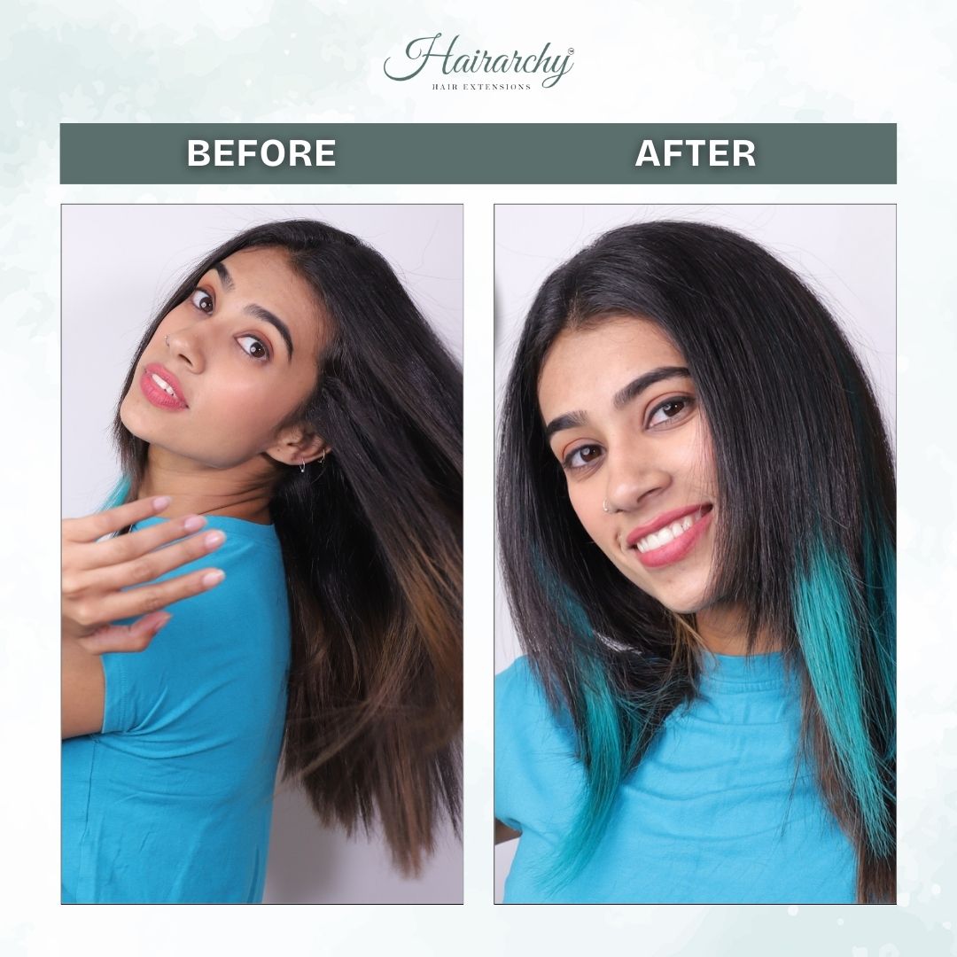 Teal Color Streaks