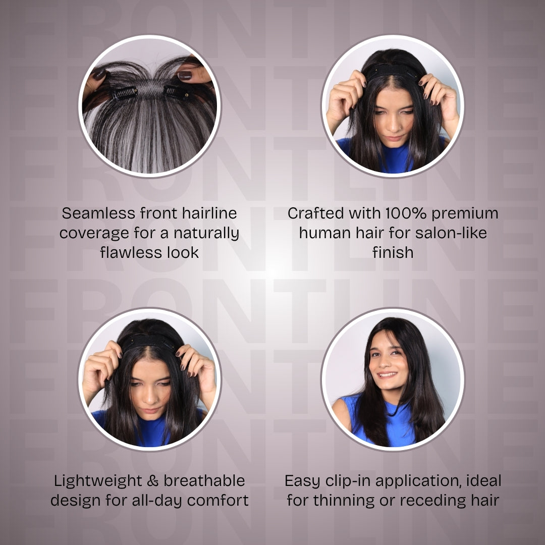 Front Hairline Topper  | 100% Real Human Hair