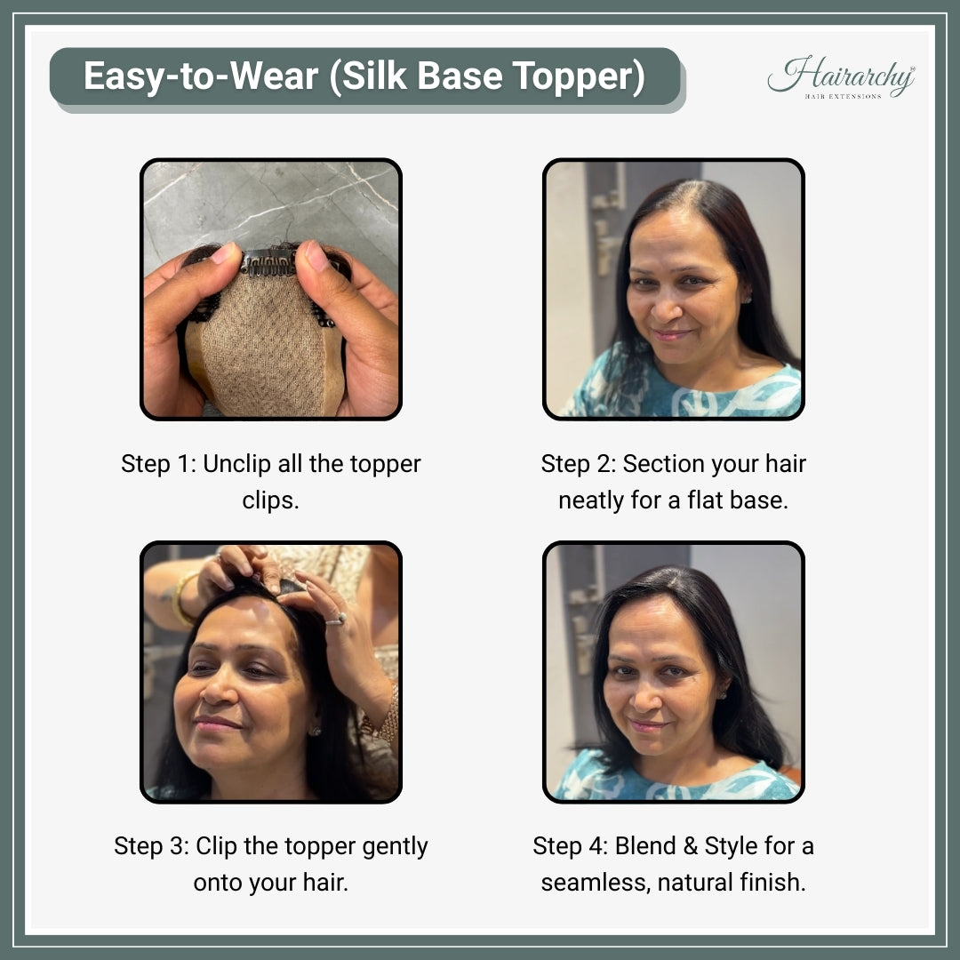 9×6 Lace Base Hair Topper for Women – Natural Scalp Look | Hairarchy Hair