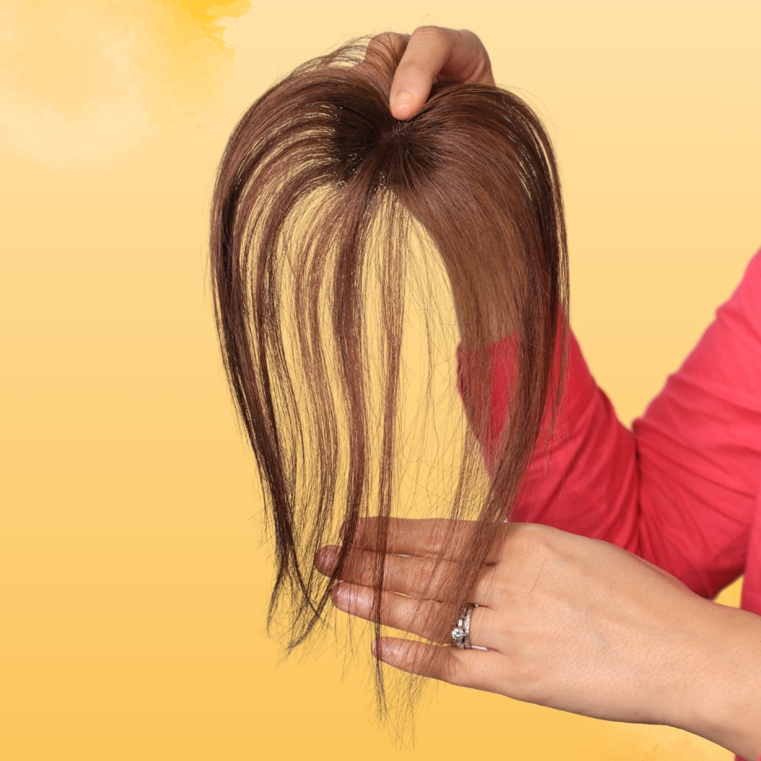 lightweight human hair topper for hair thinning