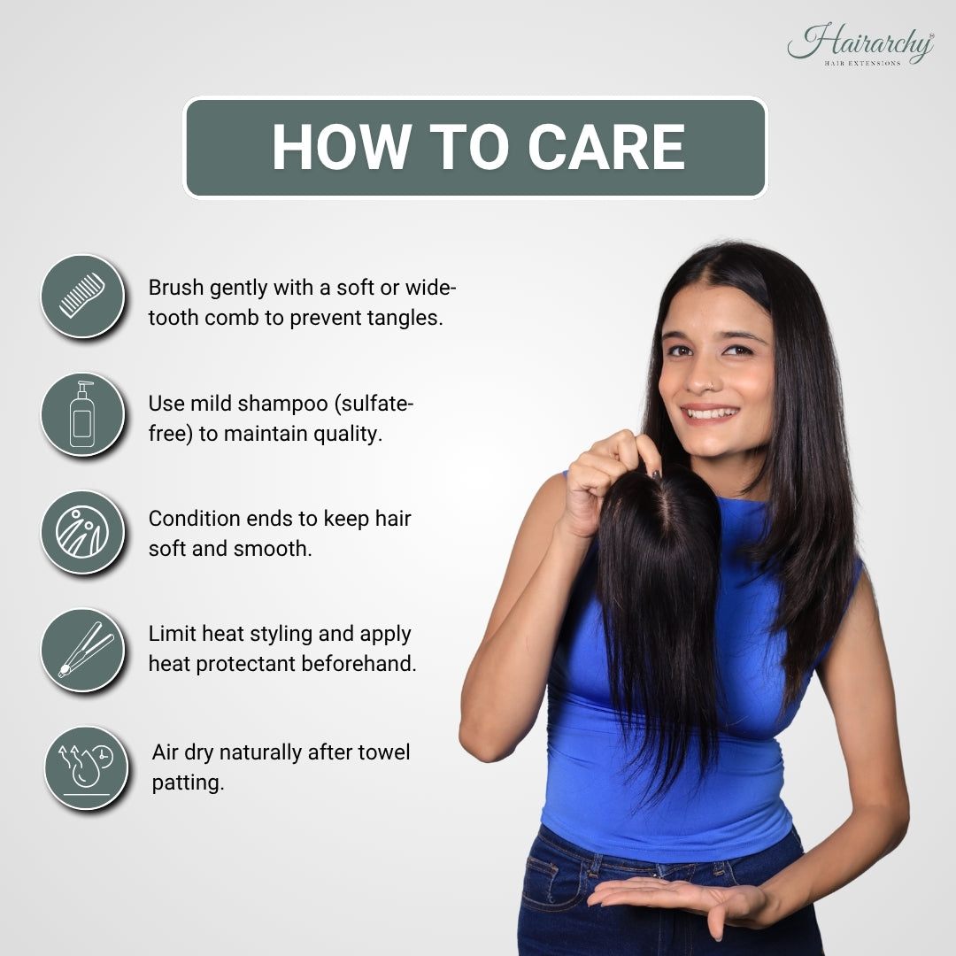 2x3 Silk Base Hair Topper for Women | Natural Scalp Look – Hairarchy Hair