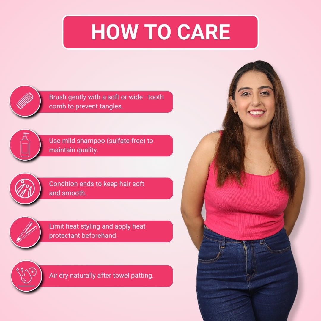 Invisible Wide Patch Seamless Hair Extension | Natural Looking Hair Patch