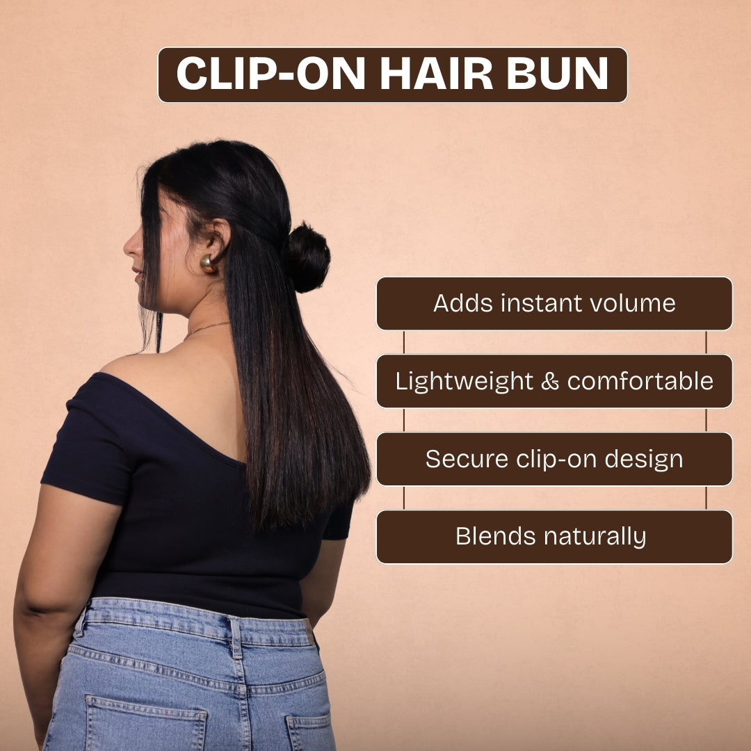 Clip-on Hair Bun | 100% Human Hair Extension | Hairarchy Hair