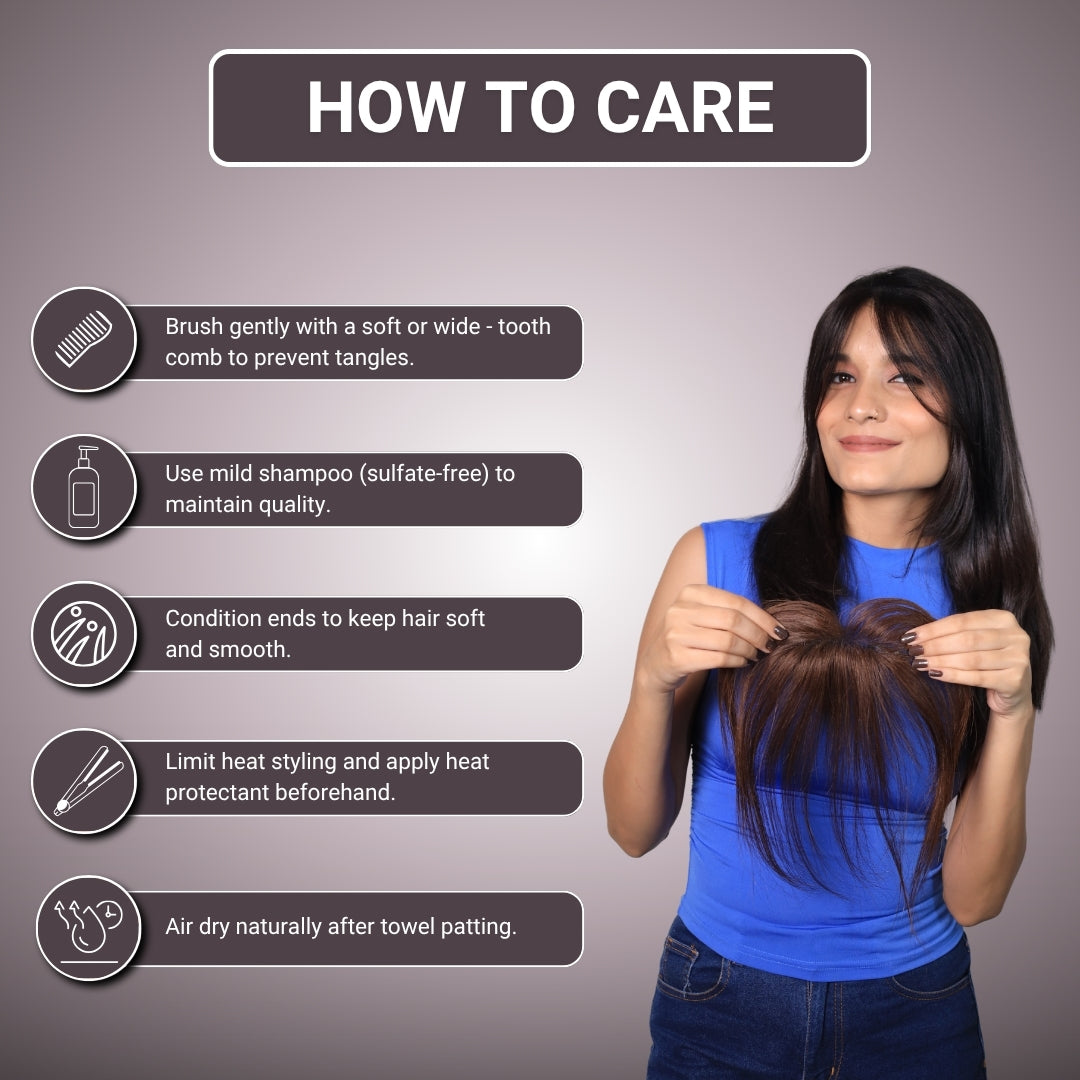 Front Hairline Topper  | 100% Real Human Hair