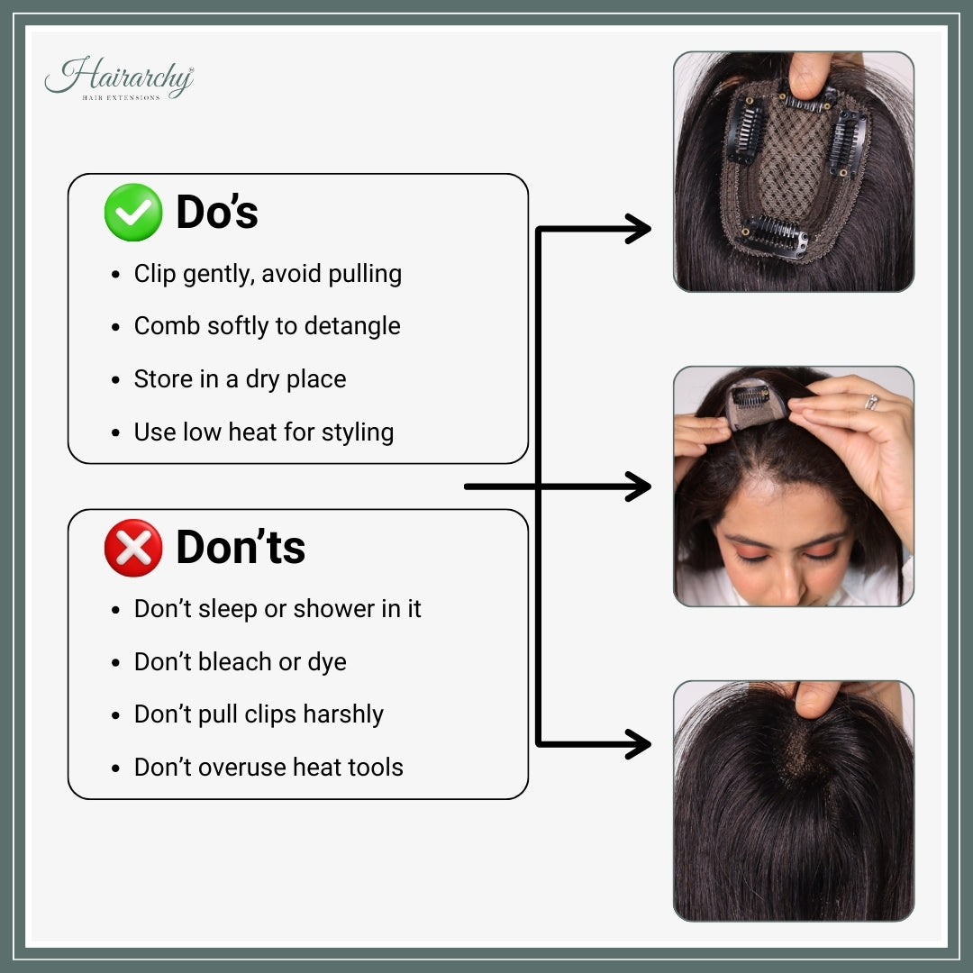 9×6 Lace Base Hair Topper for Women – Natural Scalp Look | Hairarchy Hair