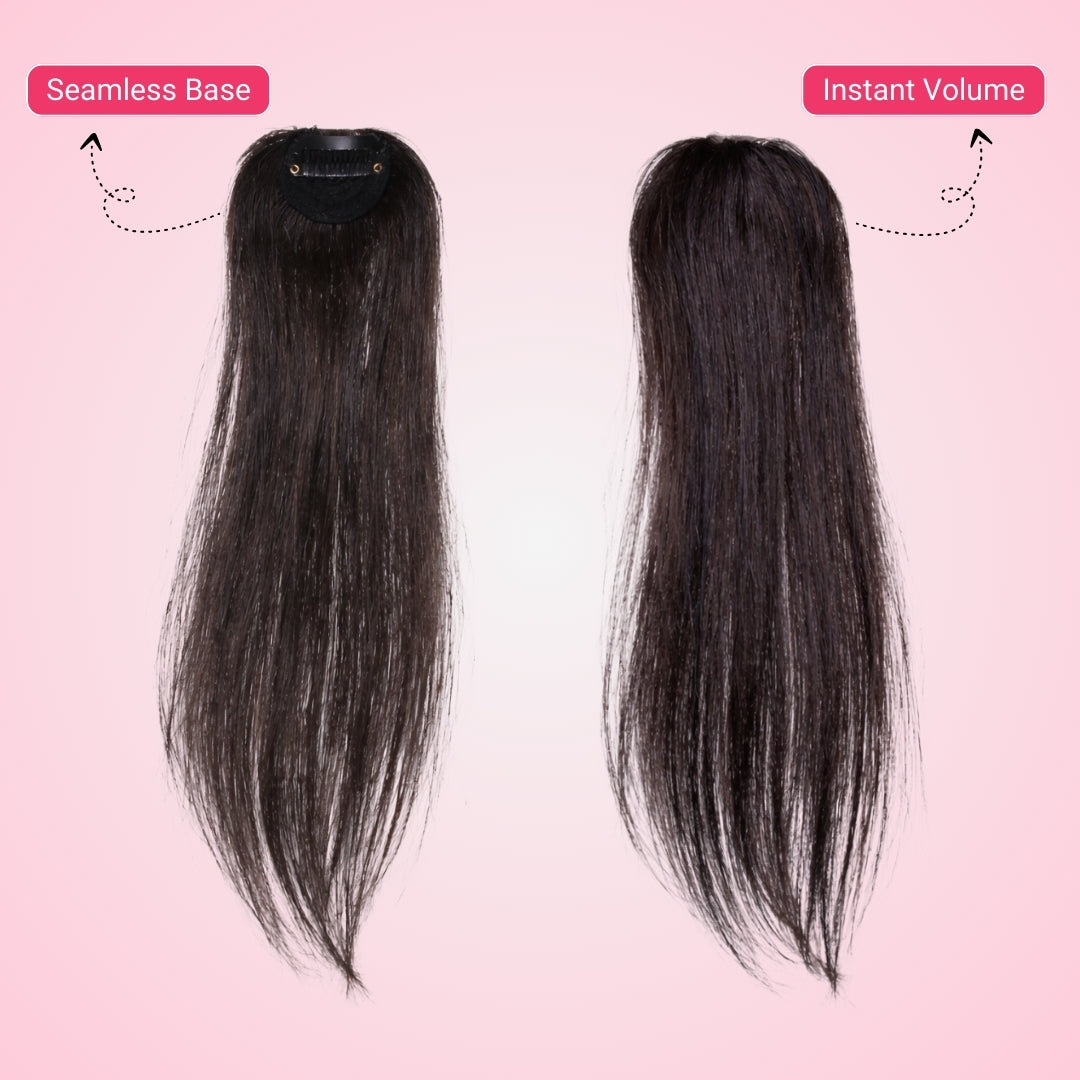 Invisible Wide Patch Hair Topper for Thin Hair | Real Human Hair Extension
