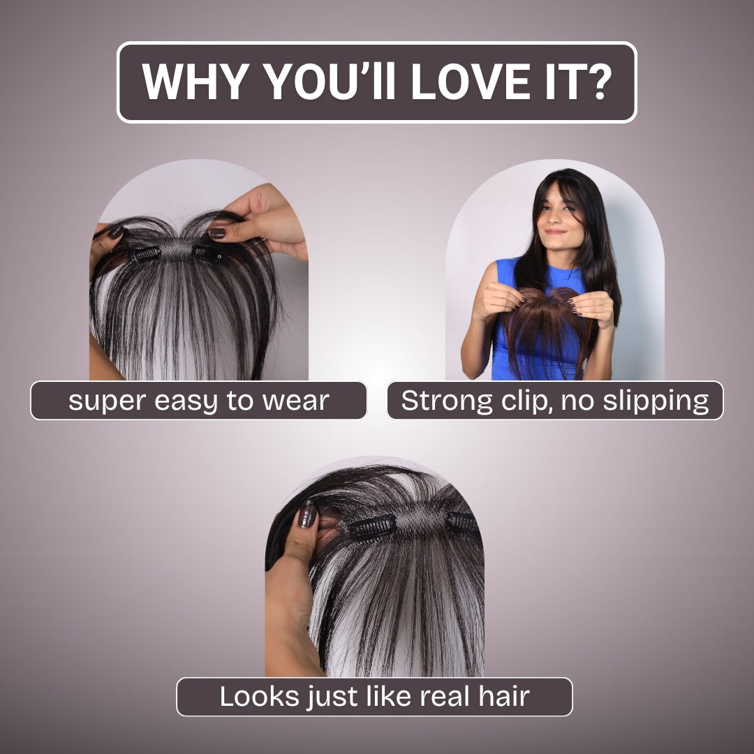 Front Hairline Topper  | 100% Real Human Hair
