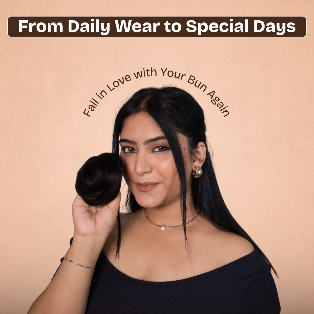 Clip-on Hair Bun | 100% Human Hair Extension | Hairarchy Hair