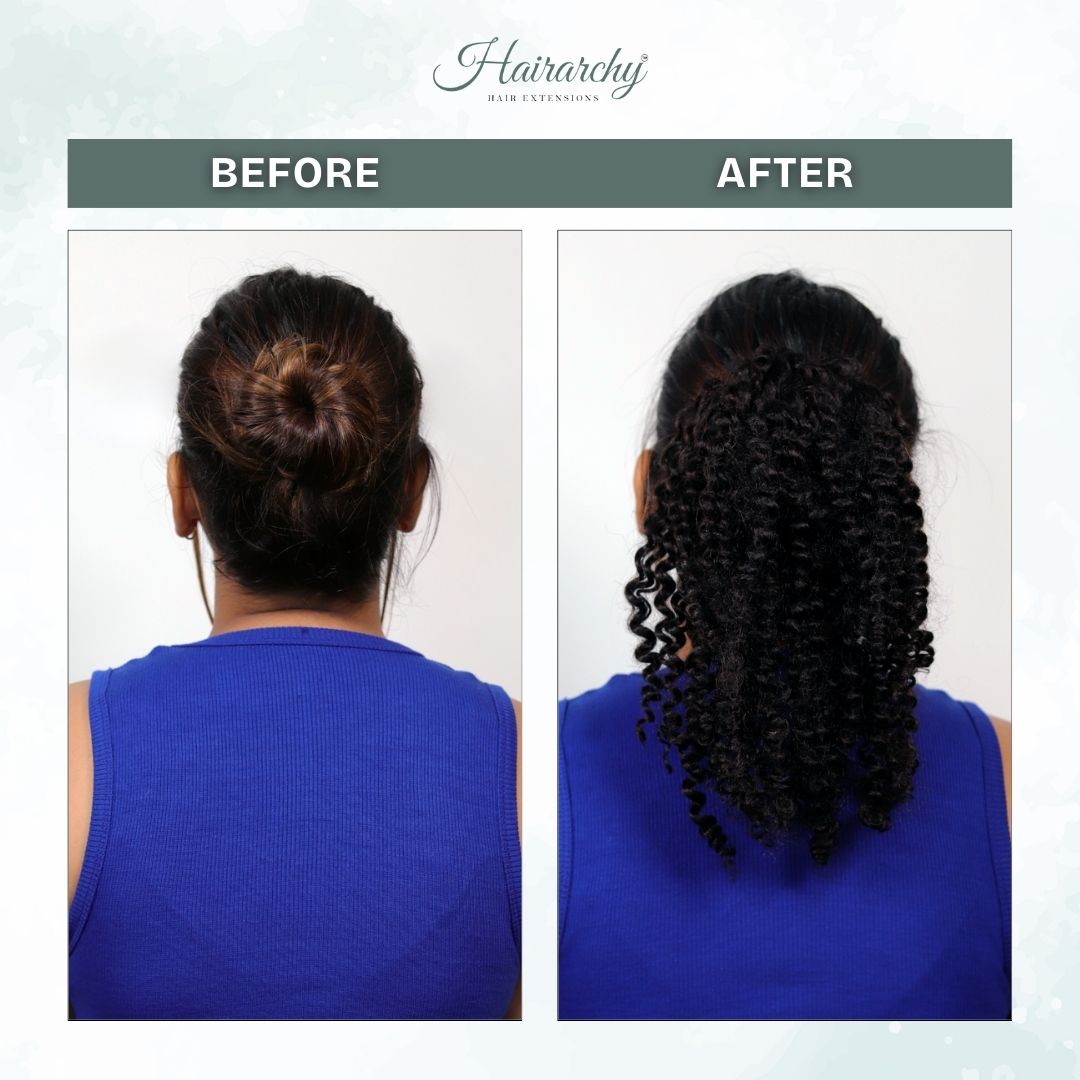 Curly Hair Clip-In Bun