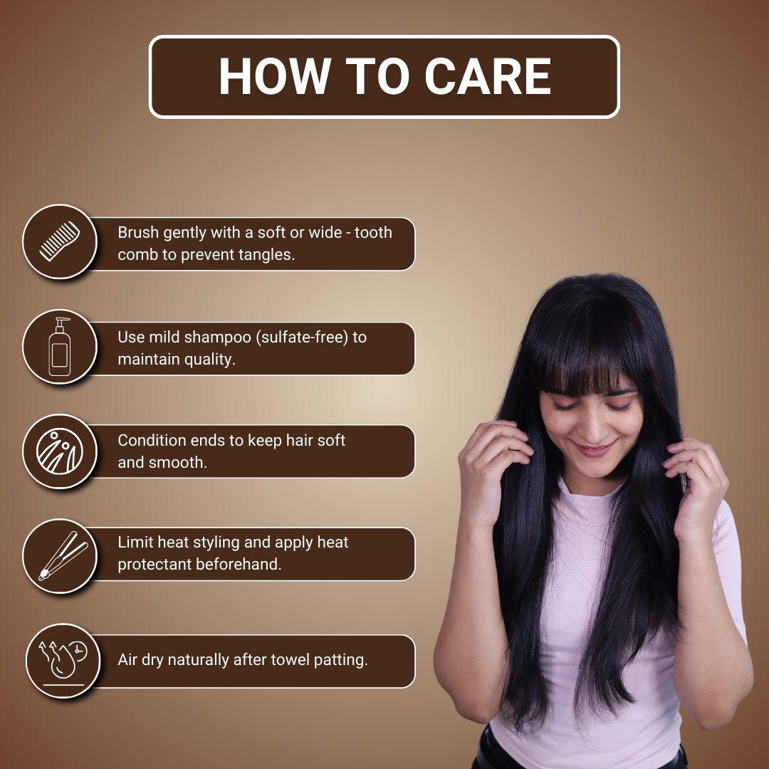 Clip-In Bangs for Women | 100% Human Hair Extension | Hairarchy Hair