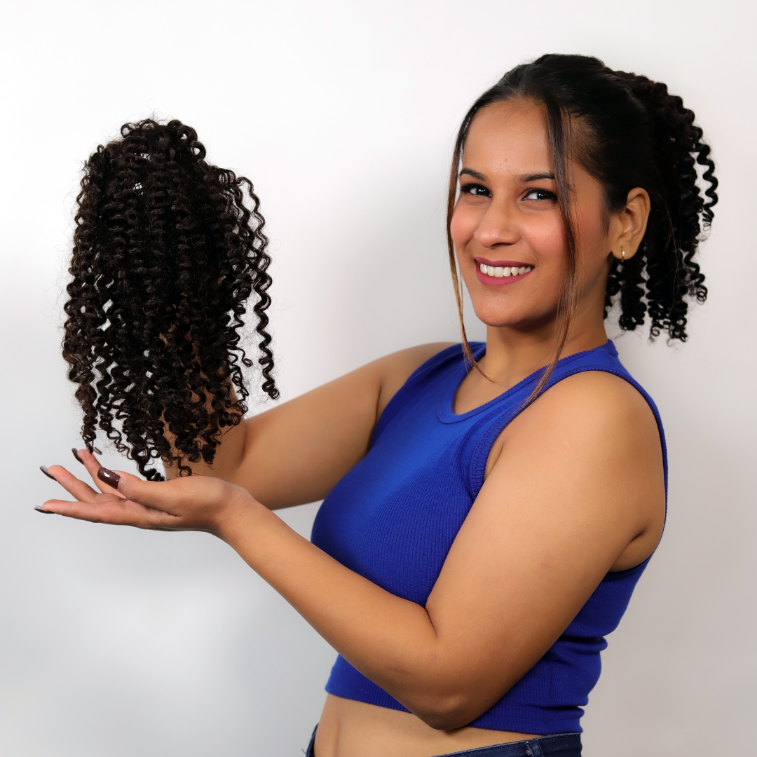 Curly Hair Clip-In Bun