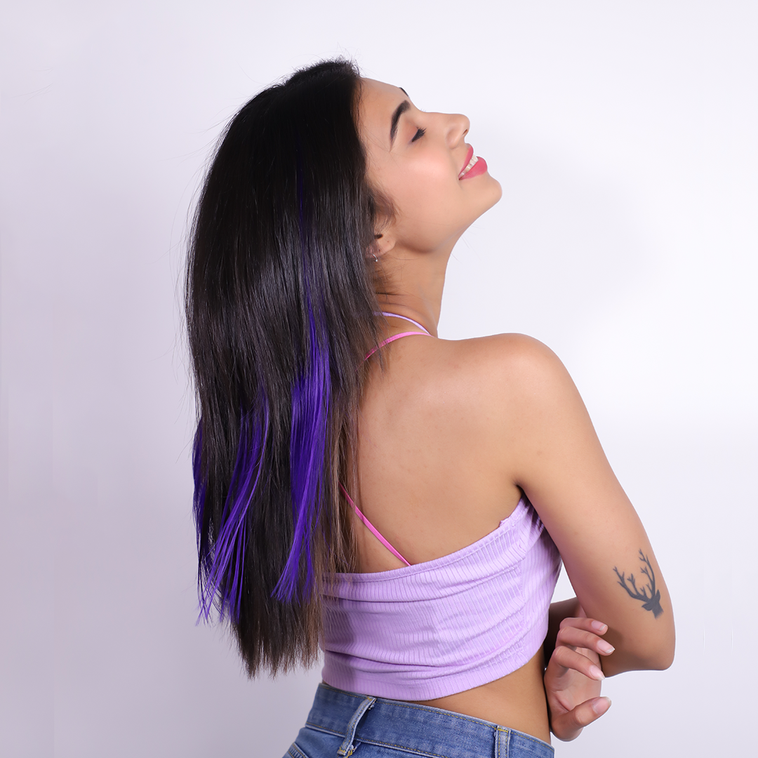 Purple Hair Streaks