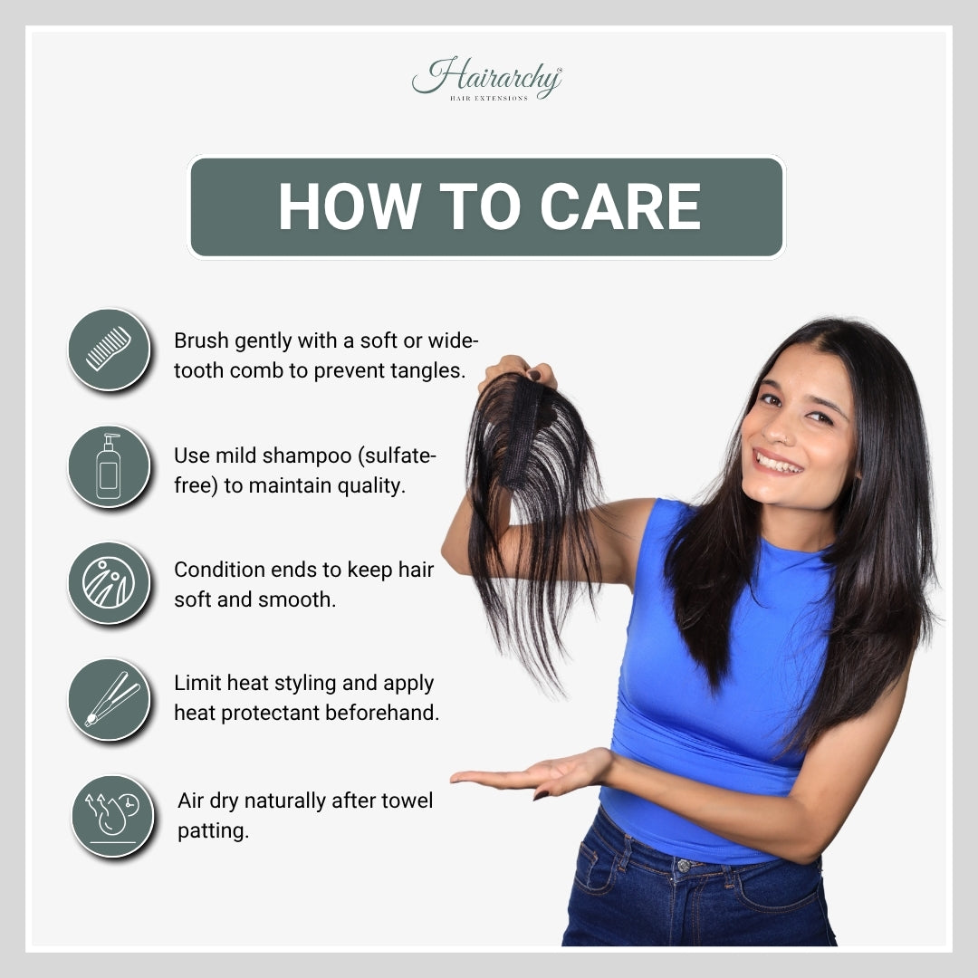 Premium Clipless Magic Hair Topper – Instant Volume & Scalp Coverage | 100% Human Hair Extension