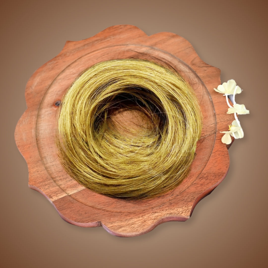 Blonde doughnut bun made from 100% human hair