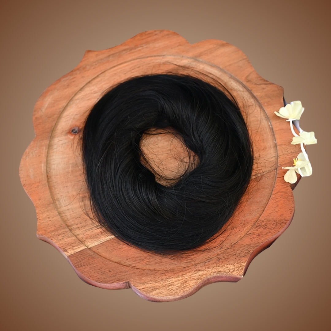Doughnut bun hair extension made from 100% human hair