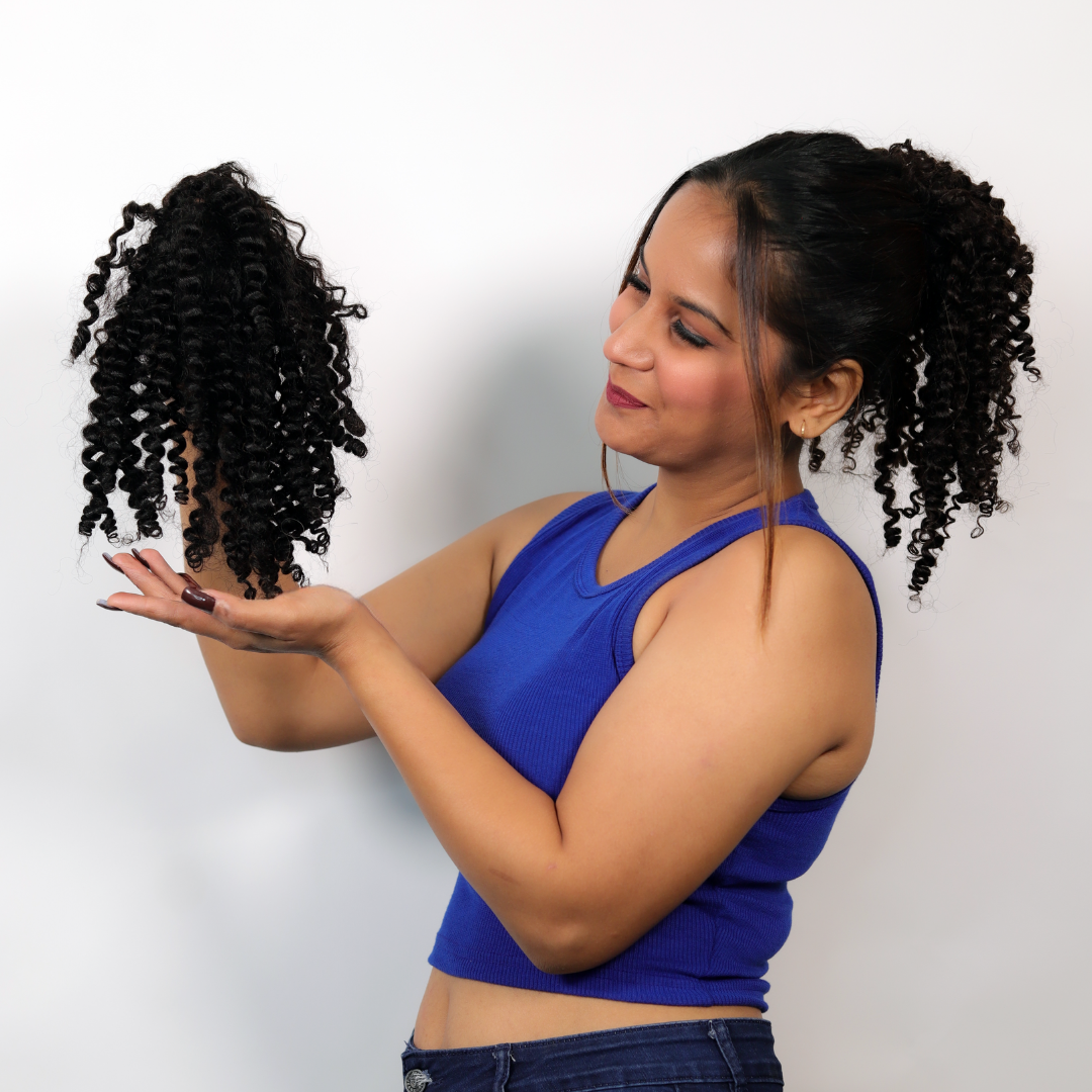 Curly Hair Clip-In Bun